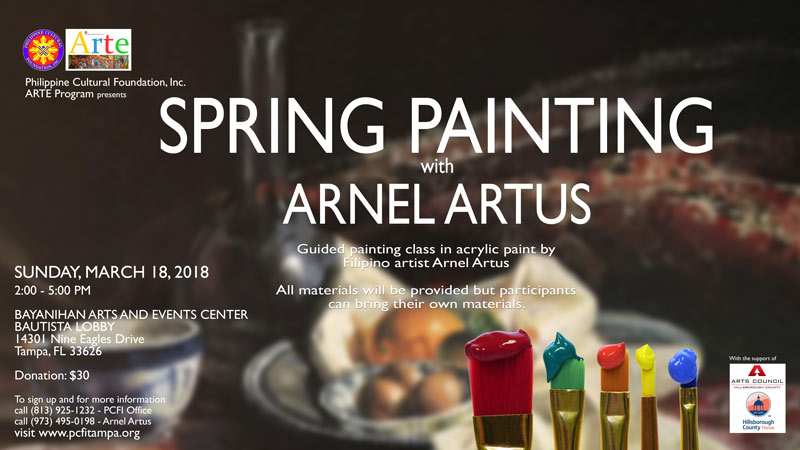 Spring Painting with Arnel Artus - Philippine Cultural Foundation, Inc.